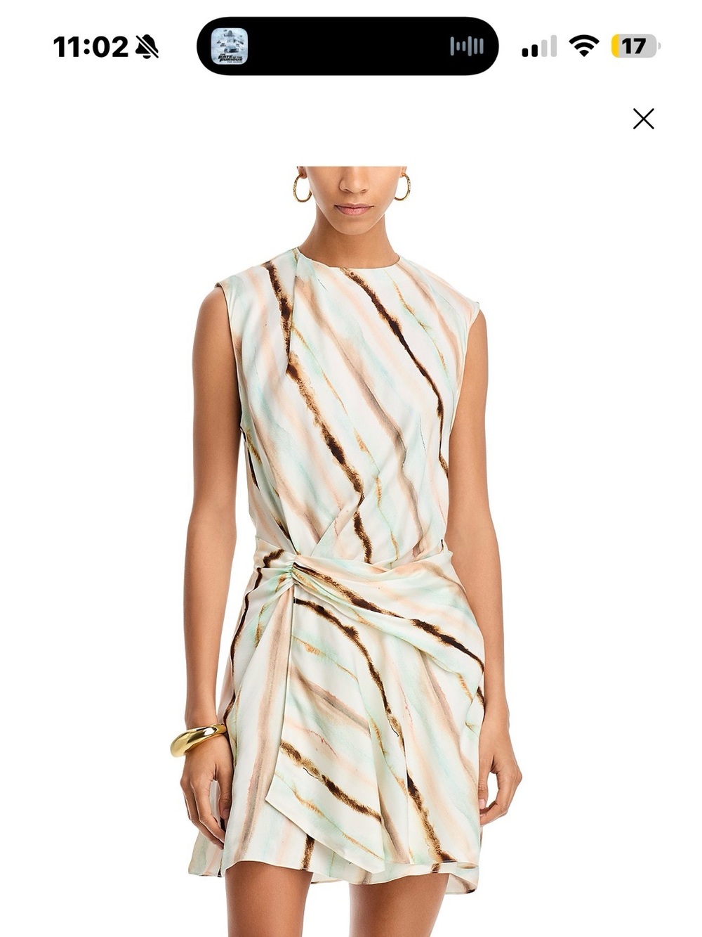 A.L.C. Delia Draped Tie-Dye Mini Dress sz 4